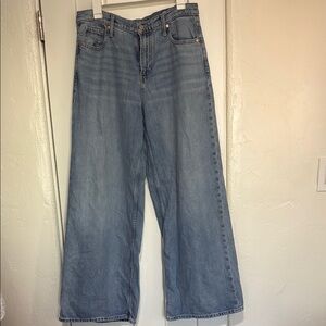 Gap Mid Rise Wide-Leg Blue Jeans